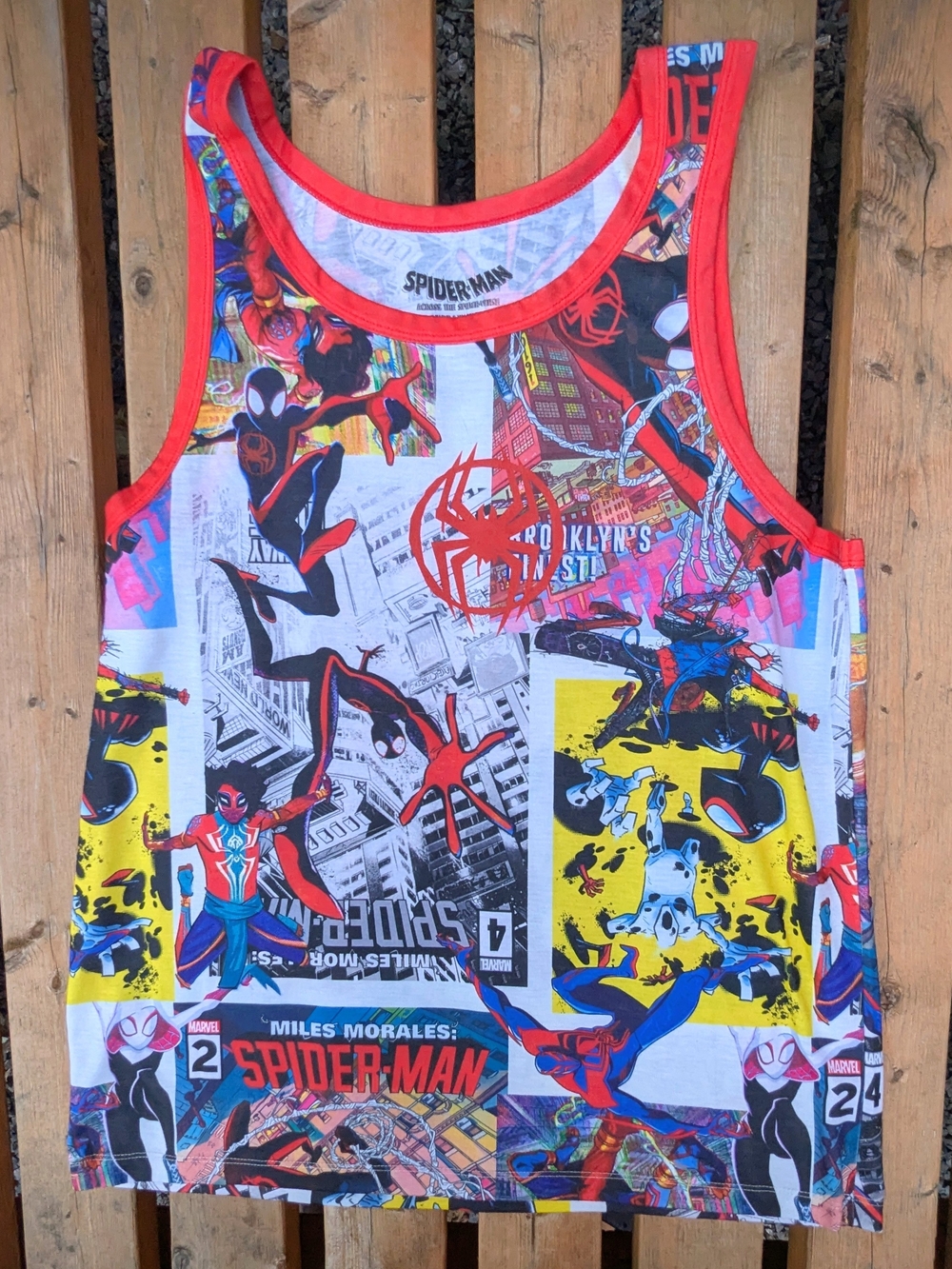 Marvel Spider-Man Across the Spider-Verse Miles Morales Tank Top L